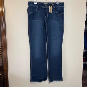 NEW Emerson Edwards Women's Dark Wash Bootcut Jeans Size 20 Contrast Stitch